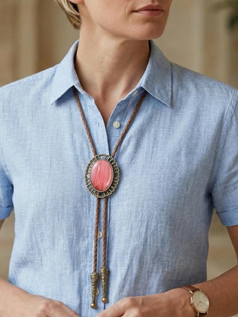 Real Stone Westwern Cowboy Tie